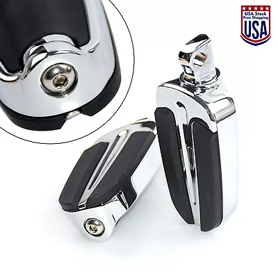 Slipstream Passenger Foot Peg Rear Chrome Pegs Fit For Harley Touring Softail • $49.99