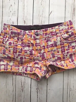 Kate Moss 💕Topshop Uk 10/38 Tie Dye Boho Jean Shorts  Festival  Summer 70s😍 • £35