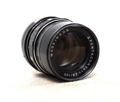 PENTACON 100mm 2.8 Telephoto Portrait Lens For M42 Fit Defects Listed  • £49.99