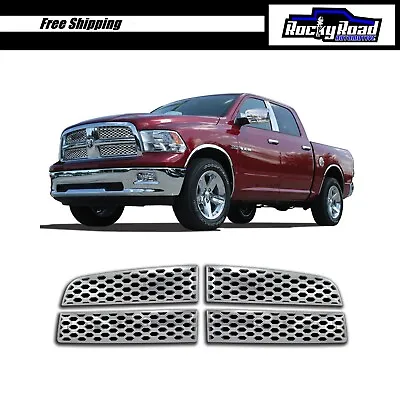 $112 • Buy Chrome Grille Overlay Insert Kit For 2009-2012 Dodge RAM 1500 (4 Pieces)