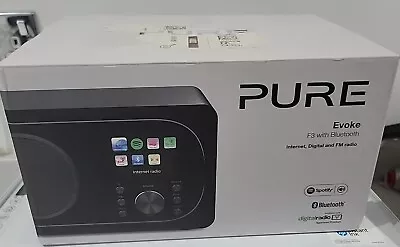 Pure Evoke F3 Internet Digital (DAB/DAB+) & FM Radio With Bluetooth - Boxed • £149.99