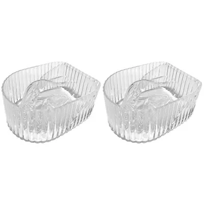 FRCOLOR 2pcs Manicure Hand Soak Bowl Cosmetology Supplies Clear Tray White Ge... • $36.59