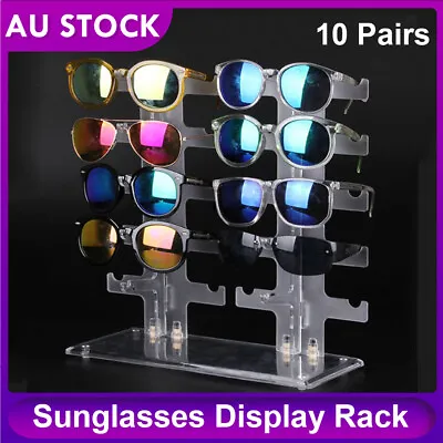 $18.69 • Buy 10 Pairs Sunglasses Holder Rack Glasses Show Display Stand Organizer Storage New