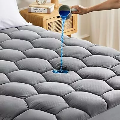£41.99 • Buy SONIVE Mattress Pad Waterproof Ultra Fluffy Soft Topper Breathable Noiseless