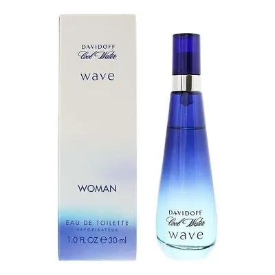 Davidoff Cool Water Woman Wave 30ml Edt Spray For Her - New Boxed & Sealed - Uk • £16.29