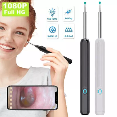 Wireless Ear Wax Remover Smart HD Camera Endoscope Spoon Pick Cleaner Otoscope • $22.88