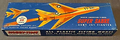Hobby-Time F-100 SUPER SABRE Flying Model Kit #2002 ~COMPLETE~ Vacuformed • $27.95