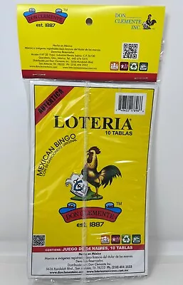 Don Clemente Autentica Loteria Mexican Bingo Set 10 Tablets Colorful • $11.99