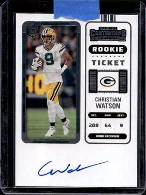 2022 Contenders Christian Watson Rookie Ticket Autograph Auto RC #110 Packers • $0.99