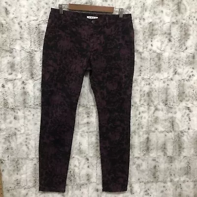 CAbi Women Twilight Purple/Black Camo Stretch Jeggings Pants Style 159 ~Size 8 • $29.04