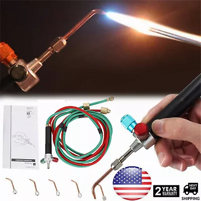 Micro Liquefied Gas Oxygen Torch Welding Soldering 5Tips For Jewelry 14mm Joints • $19.95