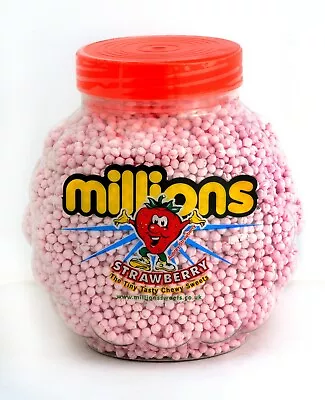 Millions Strawberry Flavour Full Sweets Jar 2.27kg • £28.99