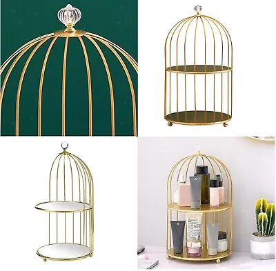 £35.78 • Buy Bird Cage Shaped Desk Organizer Perfume Makeup Stand Bathroom Cruet Storage Rack