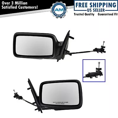 Manual Remote Side View Mirrors Left/Right Pair Set For 93-99 VW Jetta GTI Golf • $60.27