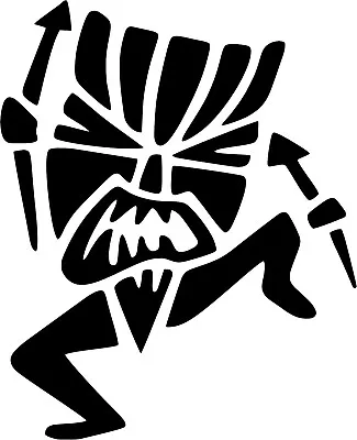 Island Tribal Tiki Hawaii Style D Vinyl Sticker Decal U Choose Size & Color • $6.49