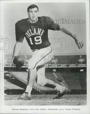 1968 Press Photo Warren Bankston Tulane's Fullback - Hcs02647 • $16.99