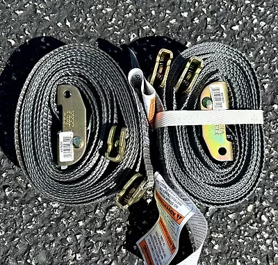 2 Pack E-Track Trailer Cargo Straps 2in X 16ft • $15