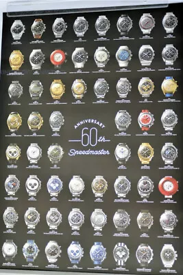 Poster Omega Speedmaster 60th Anniversary Of 2017 85x60 Cm. Brand New. Sealed. • $185.26