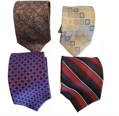 Ties Lot Of 4 Haggar Stafford VanHeusen Tommy Hilfiger • $17.95