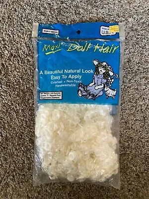 Maxi Curly DOLL HAIR For Wigs Mustaches Beards DOLL MAKING Platinum NEW Lg Pack • $8.99