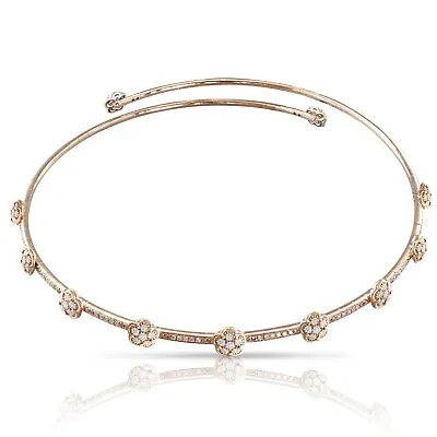 Pasquale Bruni 18K Gold Figlia Dei Fiori Choker With White And Champagne Diamond • $8600