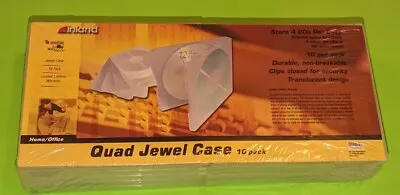 Inland Quad Jewel Cases 10 Pack - Holds 4 CDs Per Case X 10 Cases 6D • $20