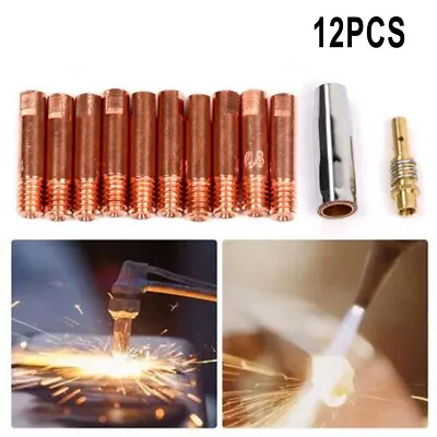 Efficiency Booster 12 Pcs MB15 MIG Welding Nozzle And Contact Tips Set • £8.04