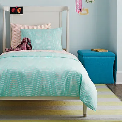 NIP Dwell Studio Dwellstudio Maya Turquoise Twin Duvet & Sham Set $149 • $40