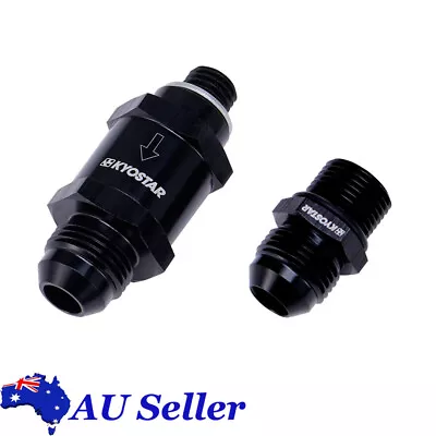 $38.85 • Buy AN8 One Way Inline Check Valve Black Anodized For Bosch 044 Fuel Pump M12x1.5MM
