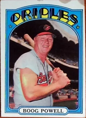 1972 Topps Baseball Card No 250 Boog Powell Baltimore Orioles First Base (Stain) • $1.98