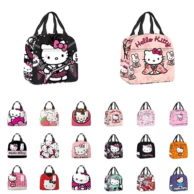 Hello Kitty Insulated Lunch Bag Kids School Bag Snack Picnic Box Travel Handbag • $31.89