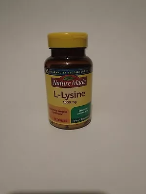 Nature Made Extra Strength L-Lysine 1000 Mg Tablets 60 Count Essential AminoAcid • $15