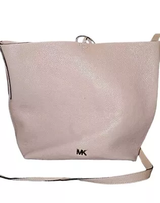 Michael Kors Junie Pebbled Tote Messenger Bag Crossbody Purse Pink • $39.99
