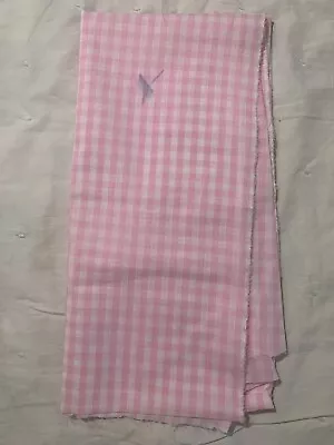 Vintage 70s Pink Gingham Fabric • $14.99