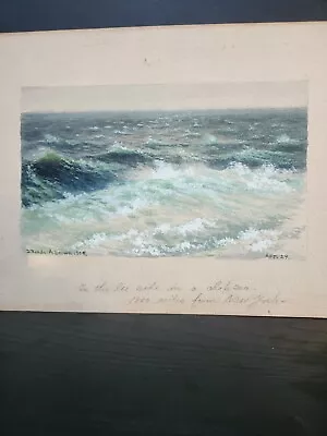 Original Seaside Painting By American Artist J.Randolph Brown 1909  • $150