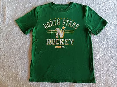 Minnesota North Stars Green Ccm T-shirt Size Medium Distressed Look • $14.03