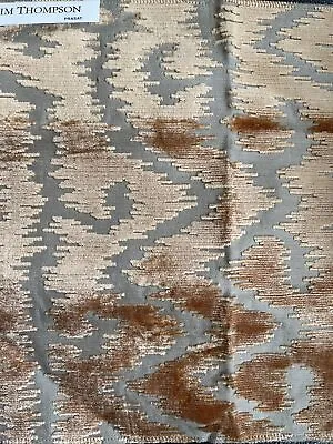 JIM THOMPSON Fabric Remnant Velvet High Quality Upholstery Sample Orange Peach • $14.99