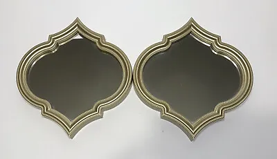 2  Vintage GOLD ACCENT Wall  MIRRORS  Homco Home Interior • $12.99