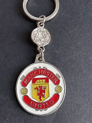 Manchester United Keychain Key Ring With Charm Of Soccer Ball Enameled Look • $16.50