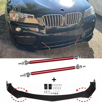 Carbon Fiber For 3-Series E90 E91 F30 F31 Front Bumper Lip Splitter + Strut Rods • $102.35