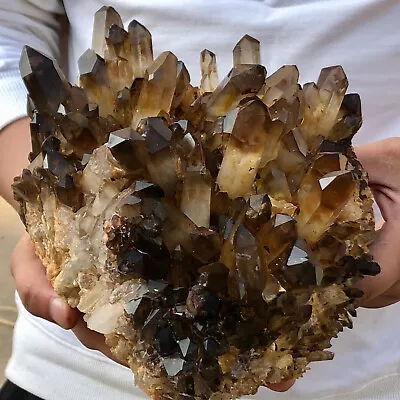 8.88lb Natural Black QUARTZ Crystal Cluster Mineral Specimen Collection  Healing • $2.25
