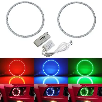 RGB Multi-Color LED Angel Eyes Halo Rings For 2005-2009 Ford Mustang W/ Remote • $89.99