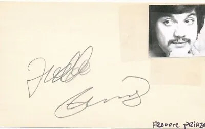 Freddie Prinze-Vintage Signed Index Card (Stand-Up Comedian & Actor) • $160