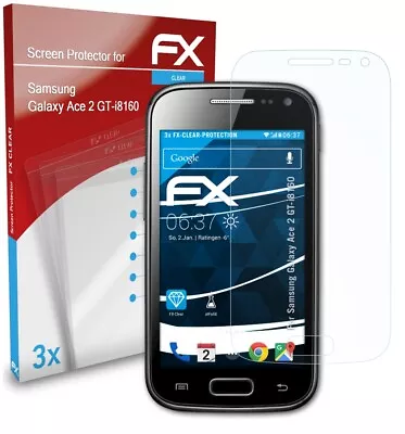 AtFoliX 3x Screen Protector For Samsung Galaxy Ace 2 GT-i8160 Clear • £11.89
