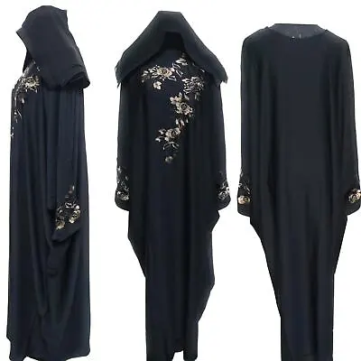 Luxury Women Batwing Abaya Jalabiya  Farasha Long Dress • £45