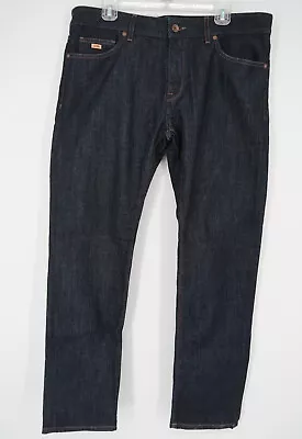 Hugo Boss Men's Maine3 Regular Fit Dark Wash Stretch Jeans Size 36x32 • $59.95