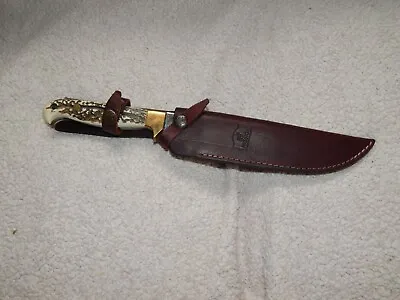RARE Mission Artesania Arg 12  Stag Handle Fixed Blade Bowie Hunting Knife  • $449.99