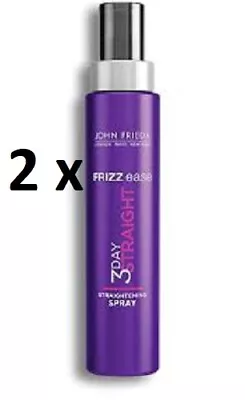 TWIN PACK 2 X John Frieda Frizz Ease 3 Day Straight Straightening Spray 100ml Ea • £13.75