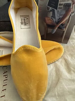 Capulette Velvet Slipper Yellow Brand New UK 5 • £25