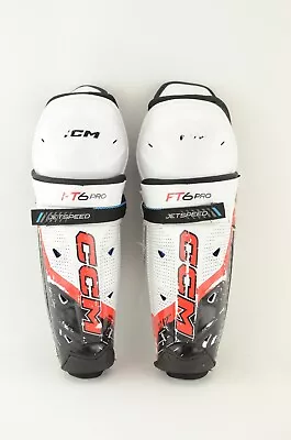 CCM Jetspeed FT 6 Pro Ice Hockey Shin Guards Junior Size 12 (0411-0115) • $80